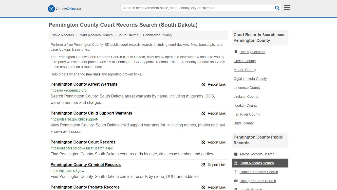 Court Records Search - Pennington County, SD (Adoptions ...